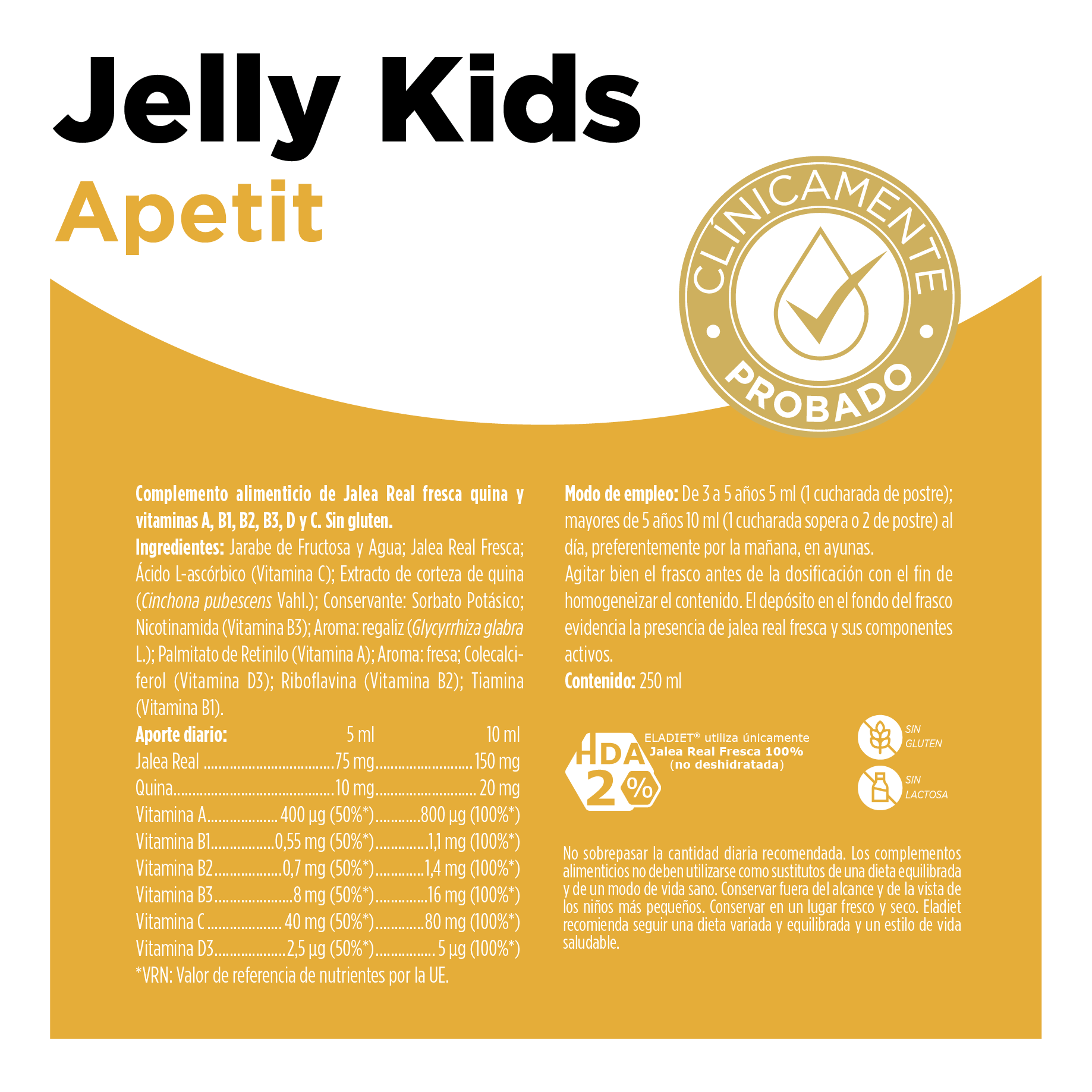 Jelly Kids Apetit Jarabe 250 ml | Eladiet - Dietetica Ferrer