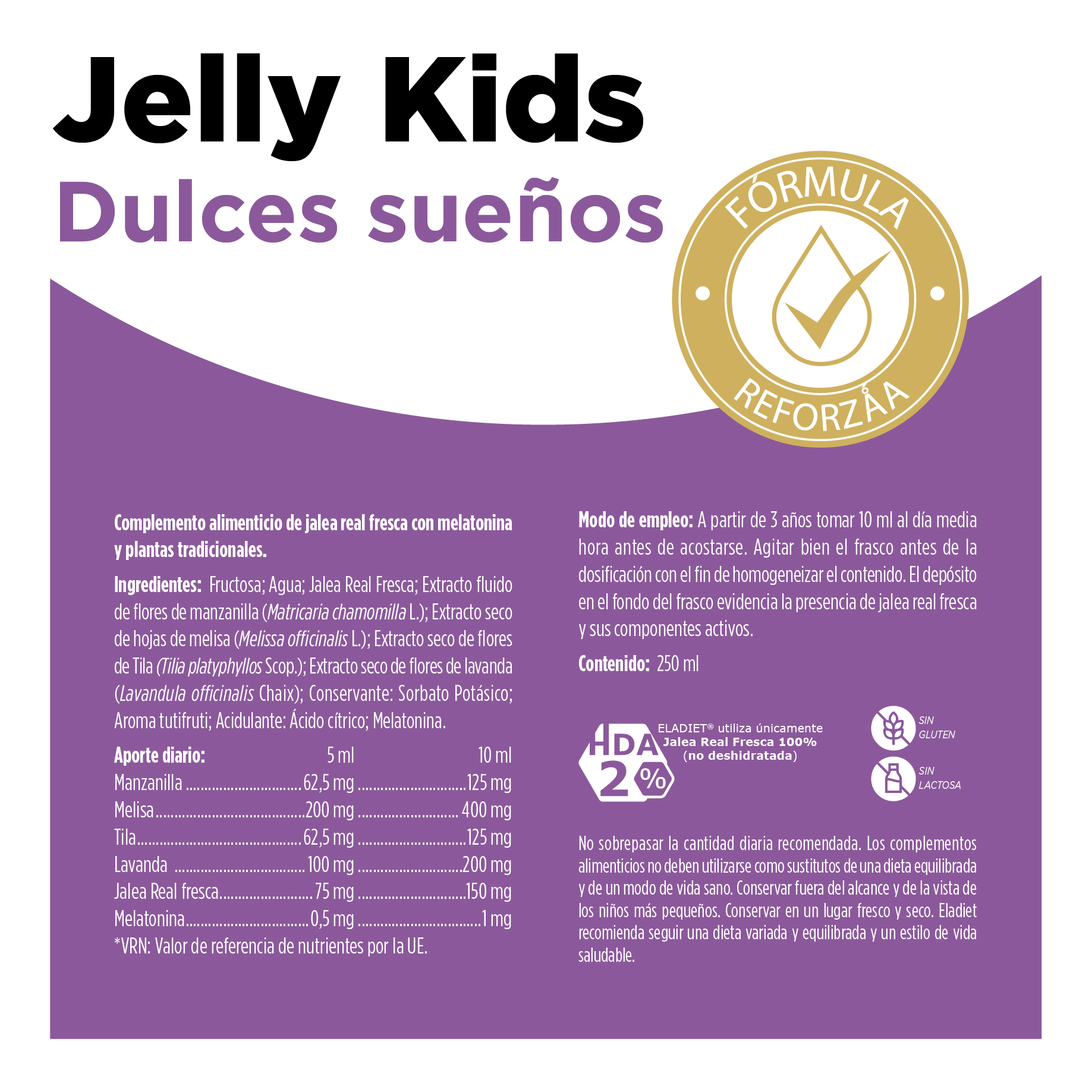 Jelly Kids Dulces Sueños Jarabe 250 ml | Eladiet - Dietetica Ferrer
