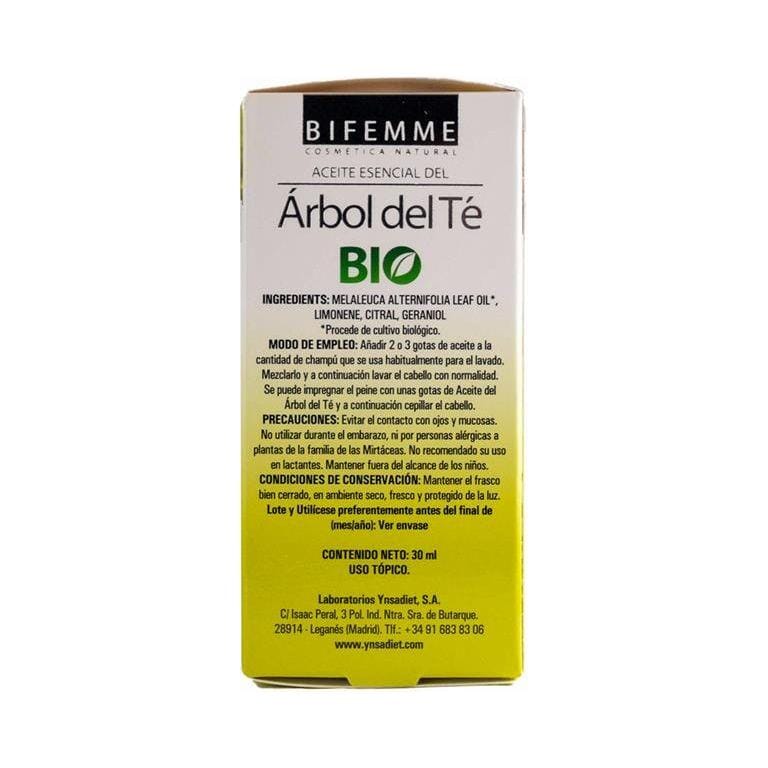 Aceite Arbol Te Bio 30 ml | Bifemme - Dietetica Ferrer