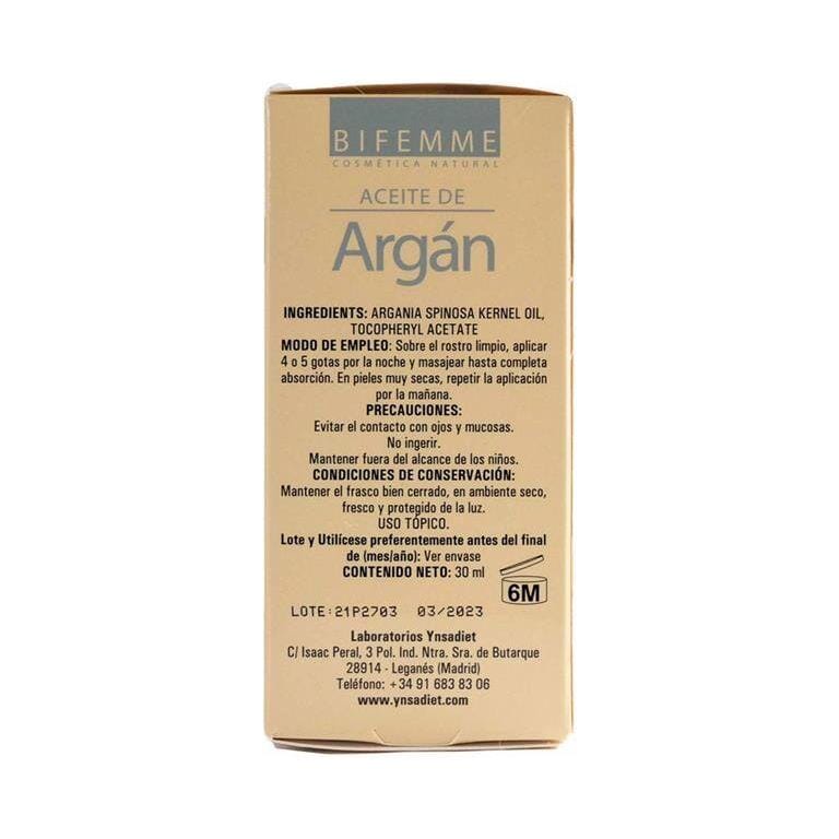 Aceite De Argán 30 ml | Bifemme - Dietetica Ferrer