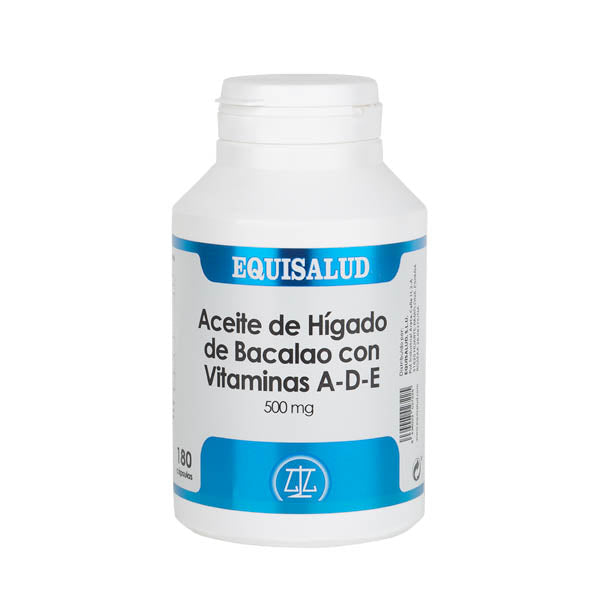 Aceite Higado De Bacalao Con Vitaminas A-D-E 500 Mg 180 Perlas | Equisalud - Dietetica Ferrer