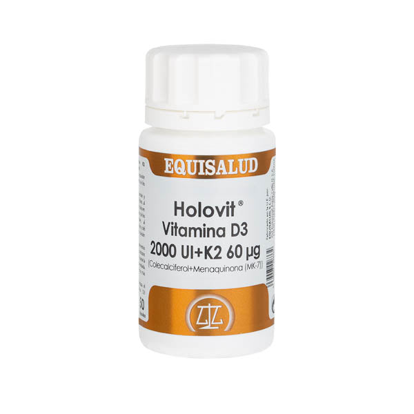 Holovit Vitamina D3 2.000 Ui + K2 60 µg (Colecalciferol + Menaquinona (Mk-7)) | Equisalud - Dietetica Ferrer