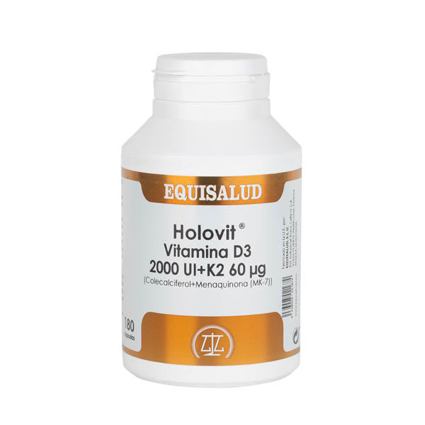 Holovit Vitamina D3 2.000 Ui + K2 60 µg (Colecalciferol + Menaquinona (Mk-7)) | Equisalud - Dietetica Ferrer