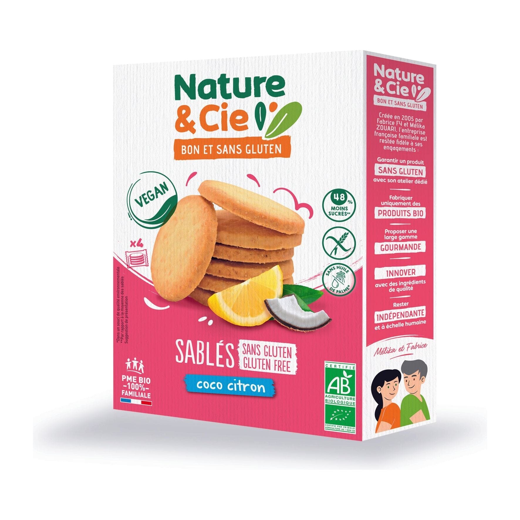 Galletas de Coco y Limon sin Gluten Bio 125 gr | Nature & Cie - Dietetica Ferrer