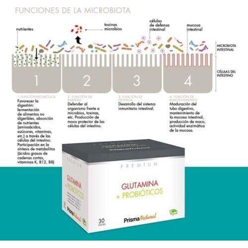 Glutamina + Probioticos 30 Sticks | Prisma Natural - Dietetica Ferrer