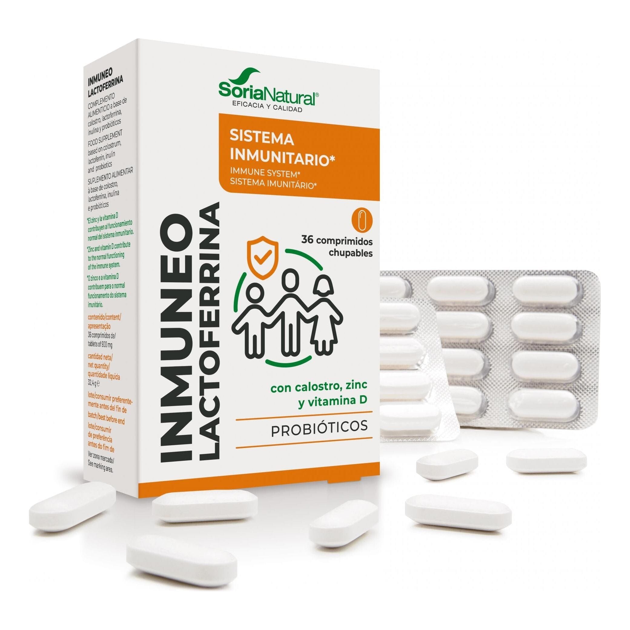 Inmuneo Lactoferrina 36 Comprimidos | Soria Natural - Dietetica Ferrer