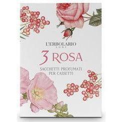 3 Rosa Saquito Perfumado para Cajones 4 Unidades | L’Erbolario - Dietetica Ferrer
