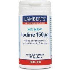Yodo 150 µg(como Yoduro Potásico) 180 Tabletas | Lamberts - Dietetica Ferrer