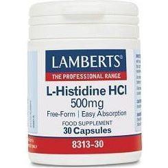 L Histidina HCI 500 mg 30 Capsulas | Lamberts - Dietetica Ferrer