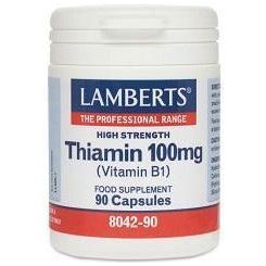 Tiamina 100 mg (Vitamina B1) 90 Capsulas | Lamberts - Dietetica Ferrer