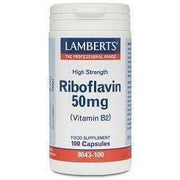 Riboflavina 50 mg (Vitamina B2) 100 Capsulas | Lamberts - Dietetica Ferrer