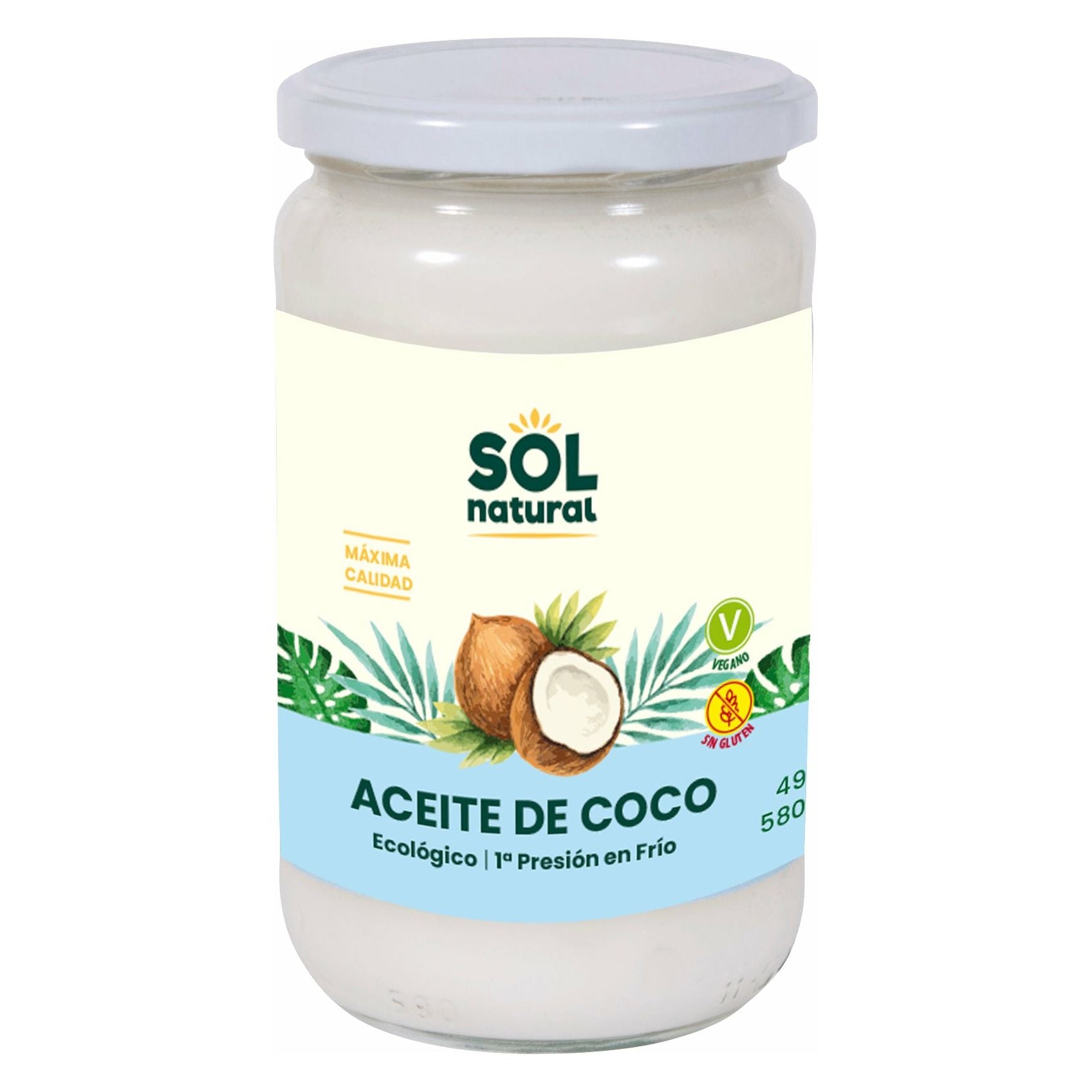 Aceite de Coco Virgen Extra Bio | Sol Natural - Dietetica Ferrer