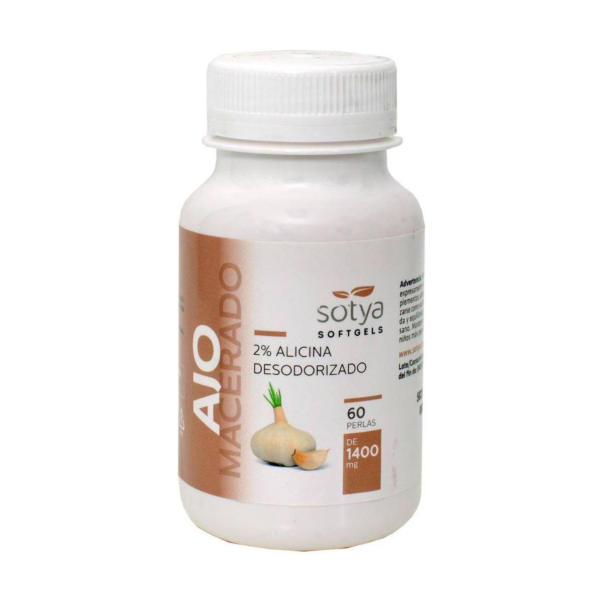 Ajo Macerado 1400 Mg 60 Perlas | Sotya - Dietetica Ferrer