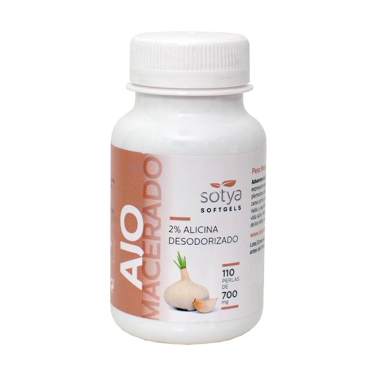 Ajo Macerado 700 mg Perlas | Sotya - Dietetica Ferrer