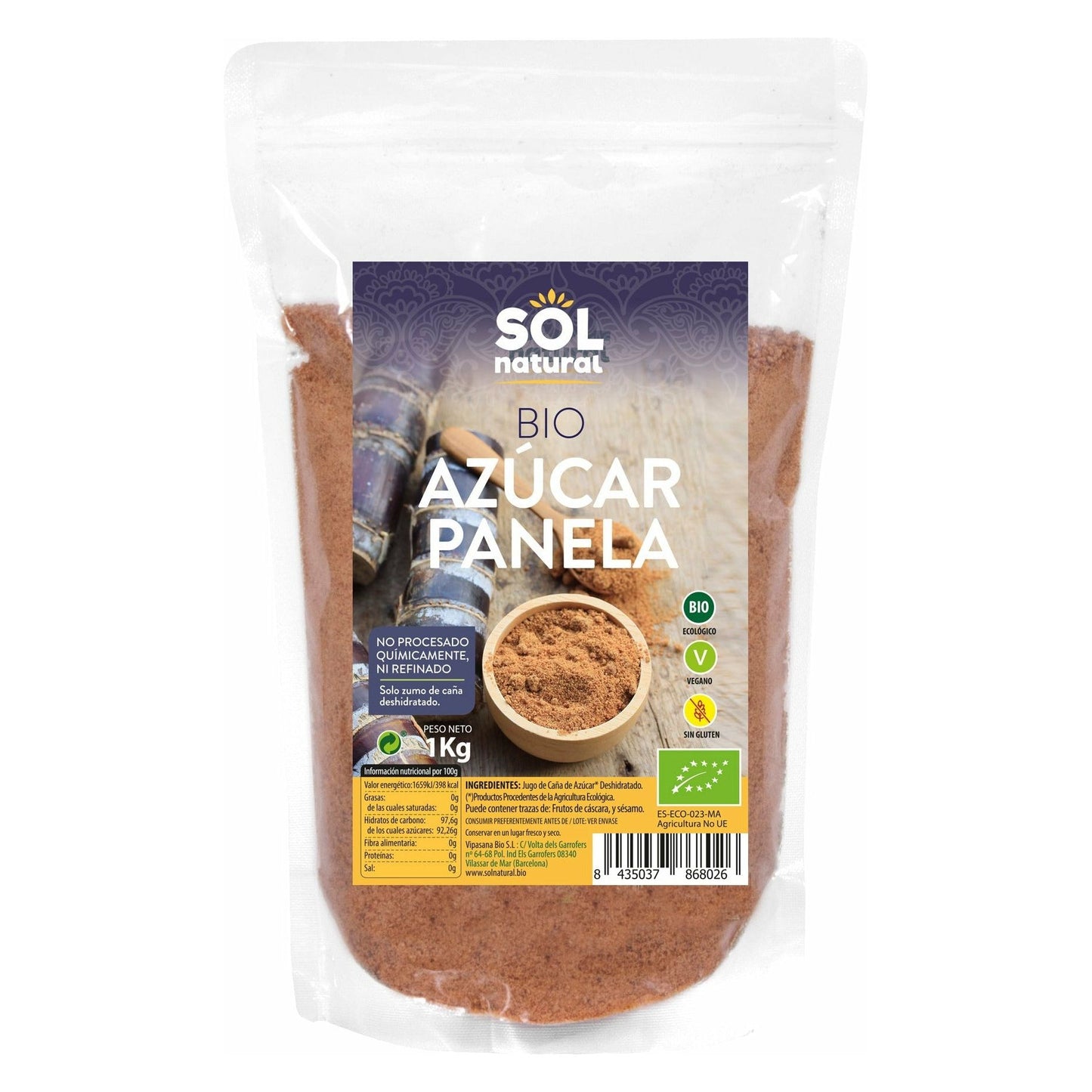 Azucar de Panela Bio | Sol Natural - Dietetica Ferrer