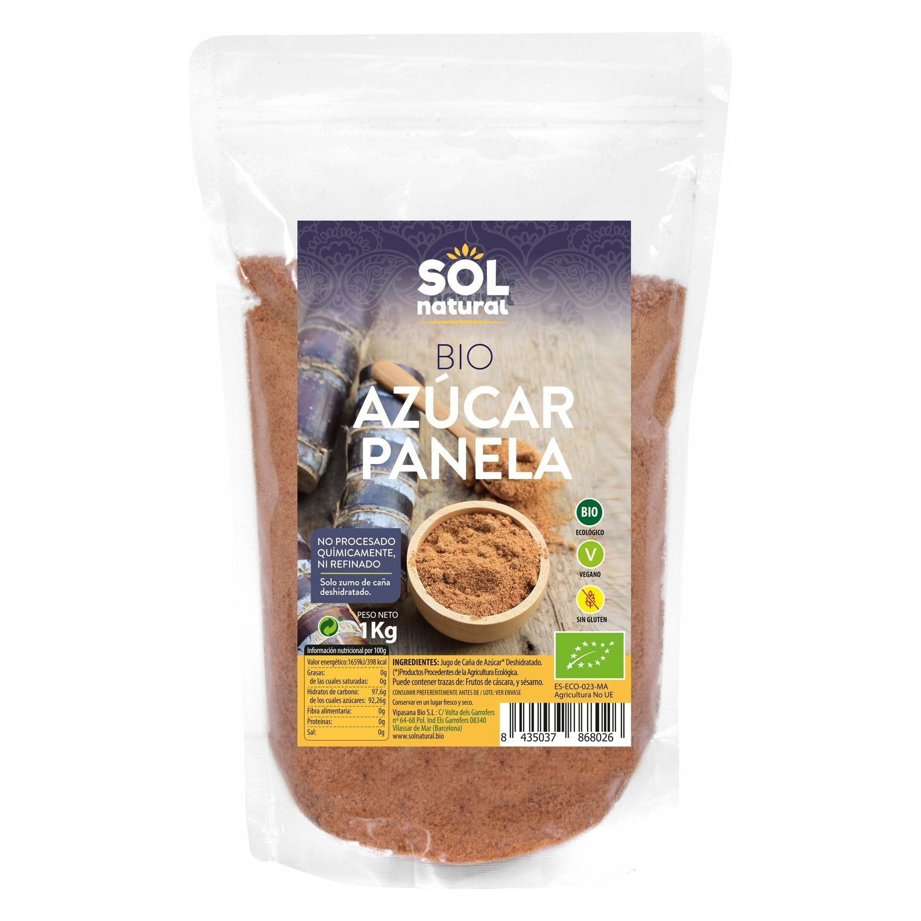 Azucar de Panela Bio | Sol Natural - Dietetica Ferrer