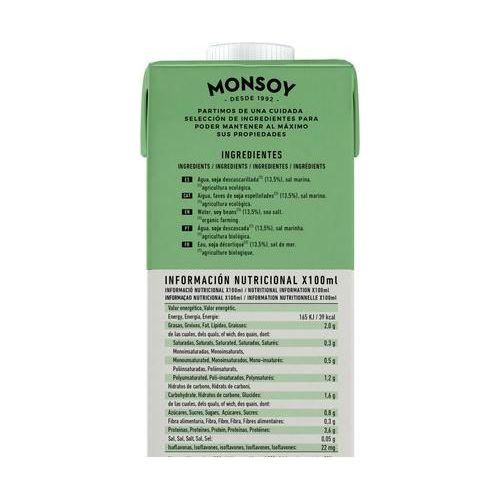 Bebida de Soja Natural Bio 1 Litro Pack de 6 | Monsoy - Dietetica Ferrer