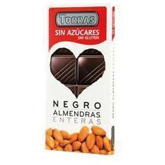 Chocolate Negro Con Almendra Sin Azucar 150 gr | Torras - Dietetica Ferrer