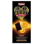 Chocolate Negro Con Naranja Zero 125 gr | Torras - Dietetica Ferrer