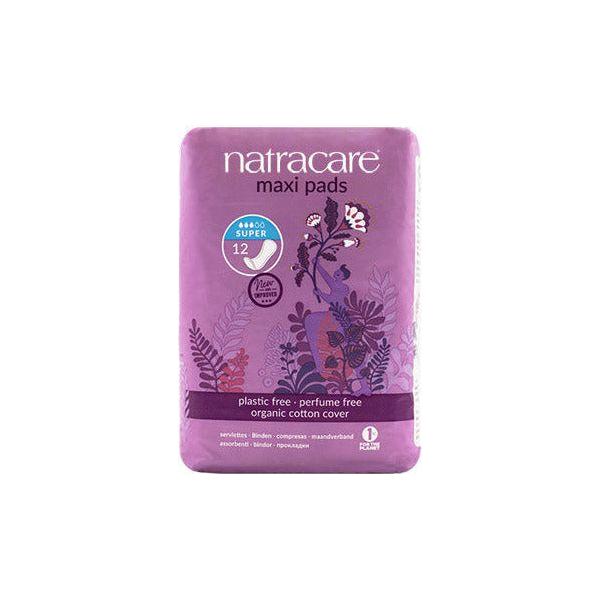 Compresas Maxi Pads Super 12 unidades | Natracare - Dietetica Ferrer