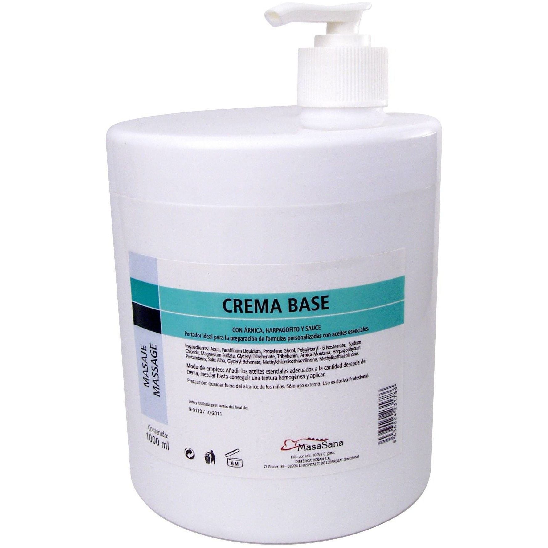 Crema Base de Masaje 1 Kg | Masa Sana - Dietetica Ferrer