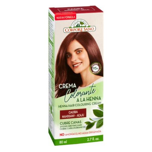 Crema Colorante Henna Caoba 80 ml | Corpore Sano - Dietetica Ferrer