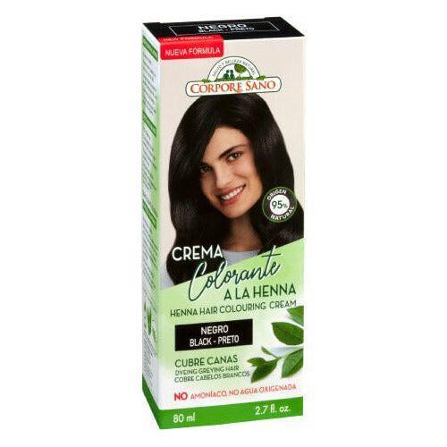 Crema Colorante Henna Negro 80 ml | Corpore Sano - Dietetica Ferrer