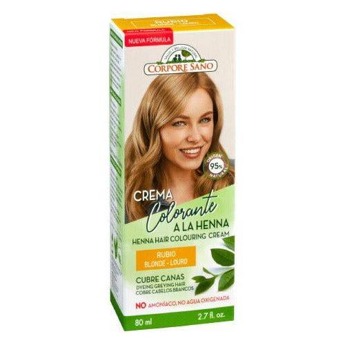 Crema Colorante Henna Rubio 80 ml | Corpore Sano - Dietetica Ferrer