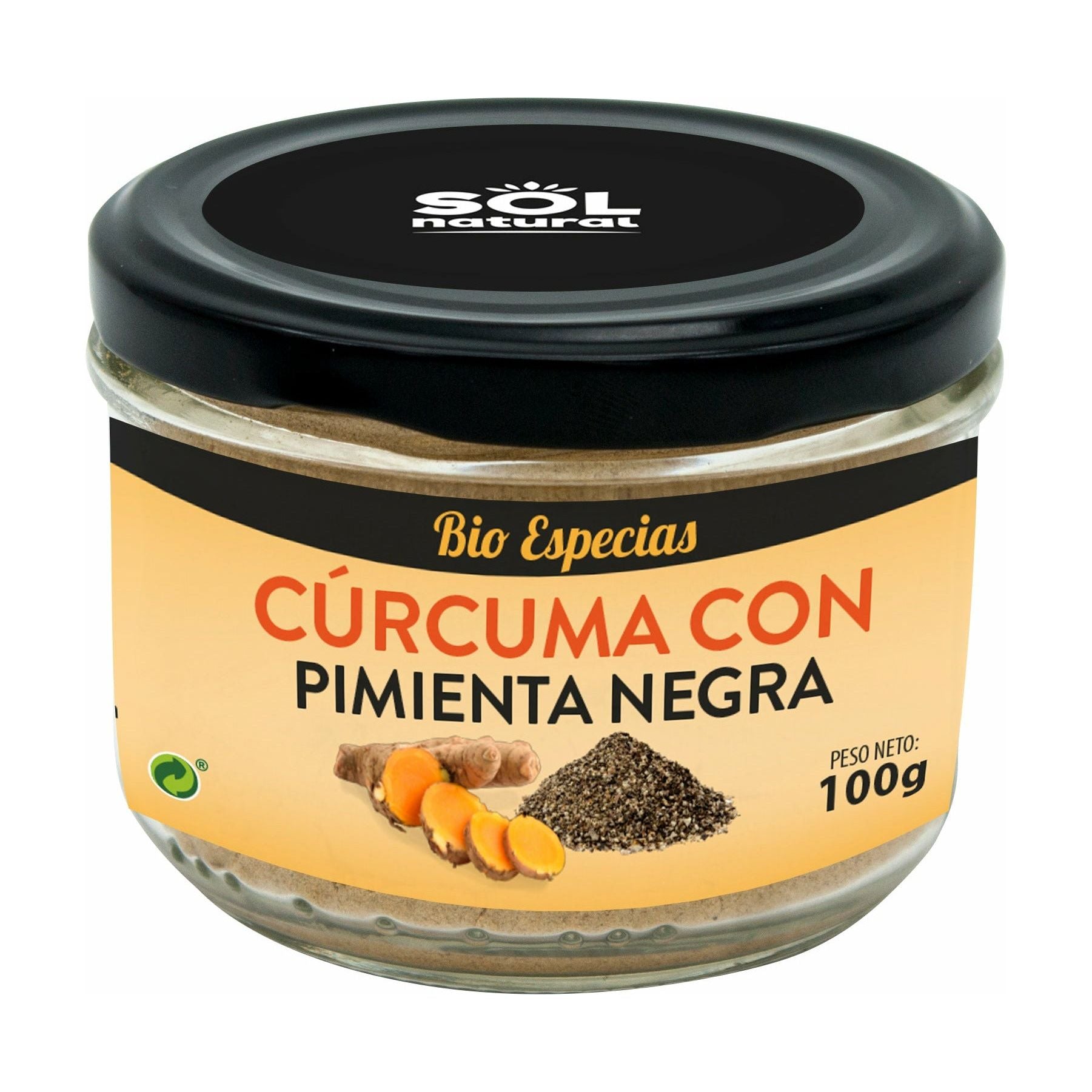 Curcuma Con Pimienta Negra Bio 100 gr | Sol Natural - Dietetica Ferrer