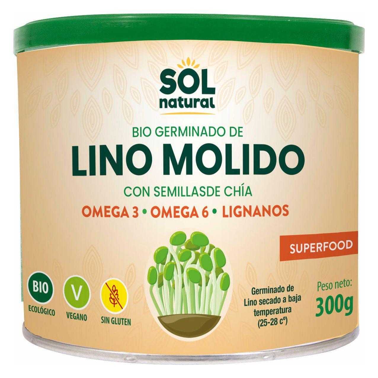 Germinado de Lino Molido Con Chia Bio 300 gr | Sol Natural - Dietetica Ferrer