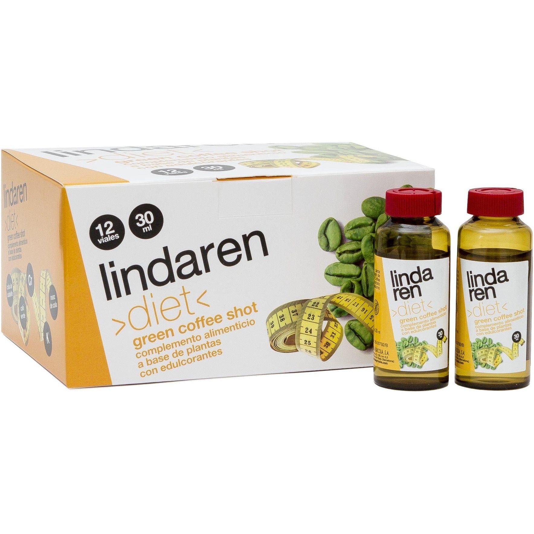 Green Coffee Shot 12 Viales | Lindaren Diet - Dietetica Ferrer