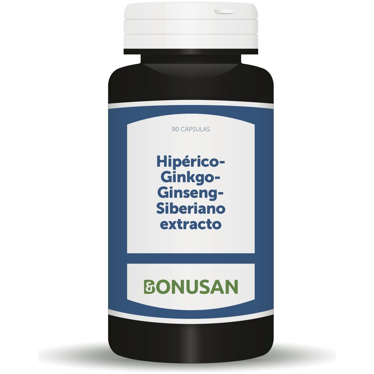 Hiperico Ginkgo Ginseng Siberiano 90 Capsulas | Bonusan - Dietetica Ferrer