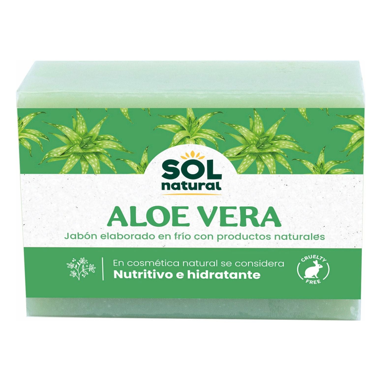 Jabon Natural de Aloe Vera 100 gr | Sol Natural - Dietetica Ferrer