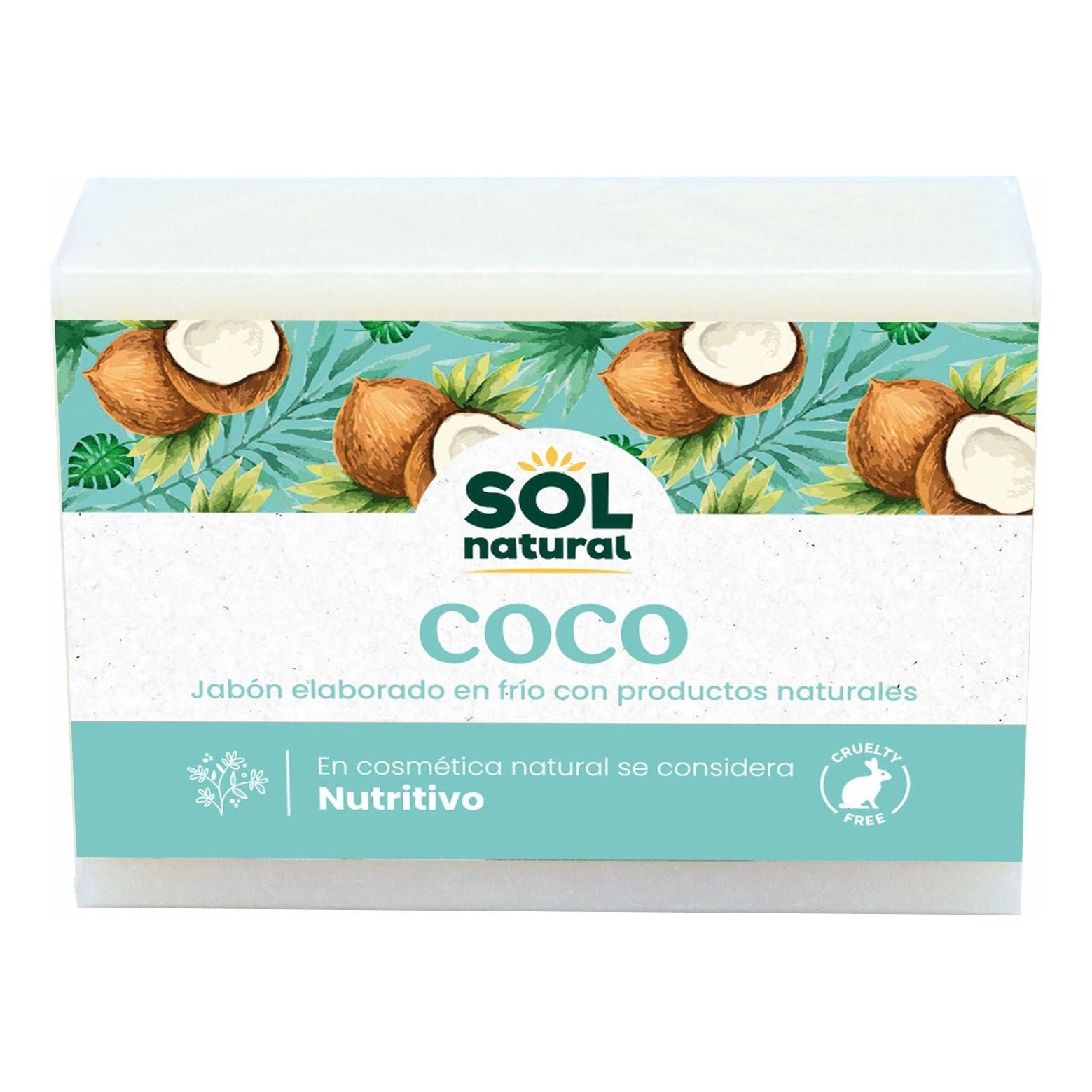 Jabon Natural de Coco 100 gr | Sol Natural - Dietetica Ferrer