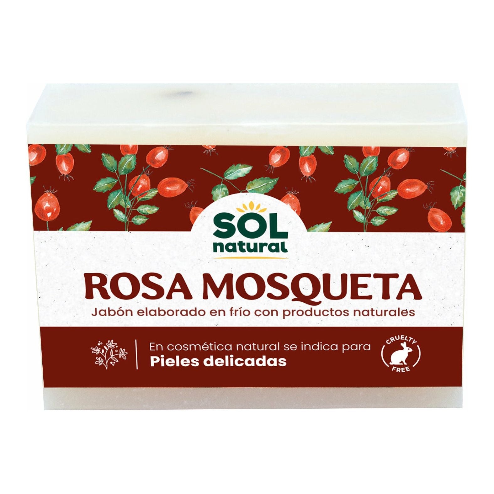 Jabon Natural de Rosa Mosqueta 100 gr | Sol Natural - Dietetica Ferrer