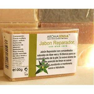 Jabon Reparador Aloe Te Blanco 100 gr | Aromasensia - Dietetica Ferrer