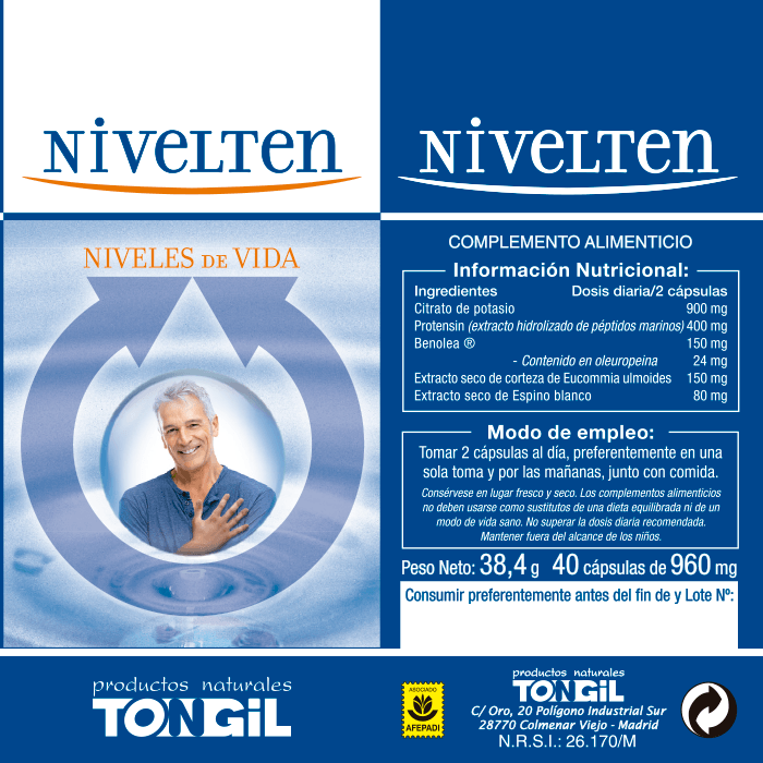 Nivelten 40 Capsulas | Tongil - Dietetica Ferrer