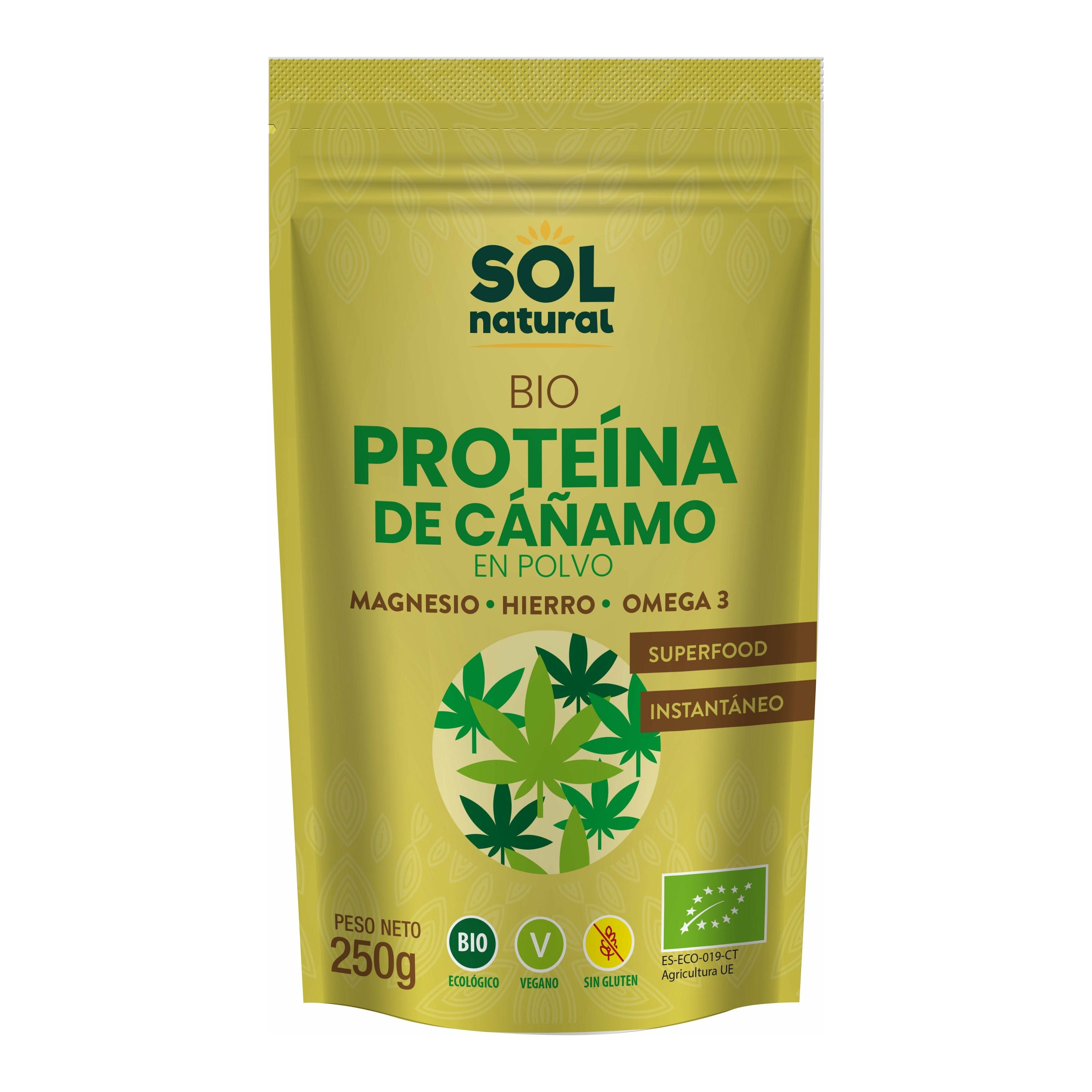 Proteina de Cañamo Bio 250 gr | Sol Natural - Dietetica Ferrer