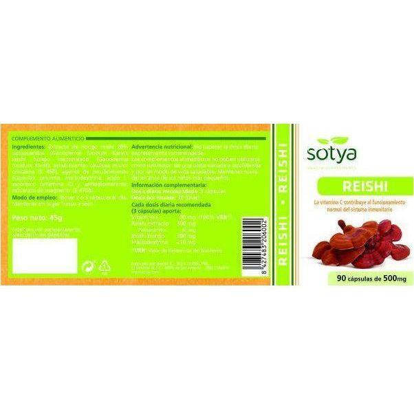 Reishi 500 mg 90 Capsulas | Sotya - Dietetica Ferrer