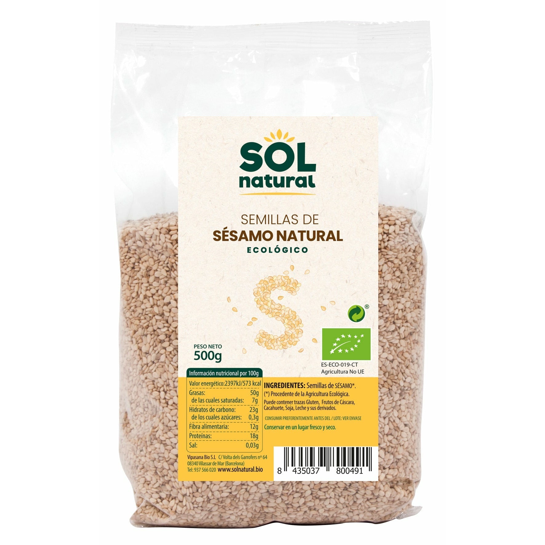 Semillas de Sesamo Natural Bio - Sol Natural - Dietetica Ferrer