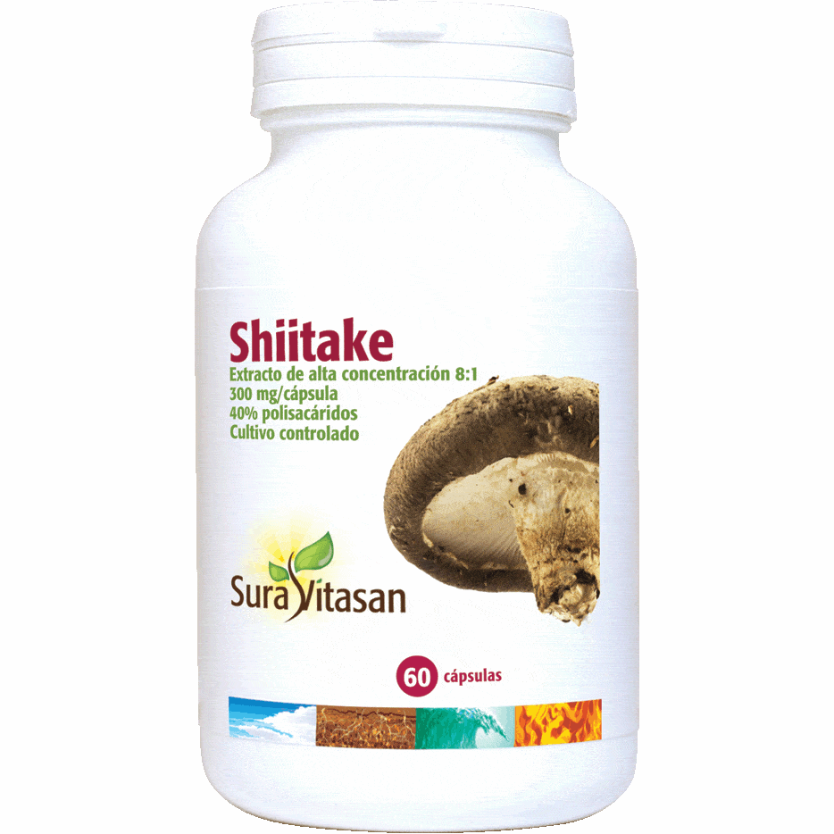 Shiitake 300mg 60 Capsulas | Sura Vitasan - Dietetica Ferrer