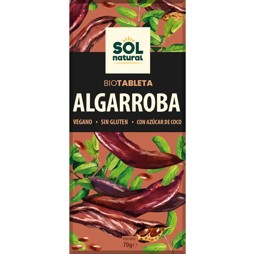 Tableta de Algarroba Bio 70 gr | Sol Natural - Dietetica Ferrer