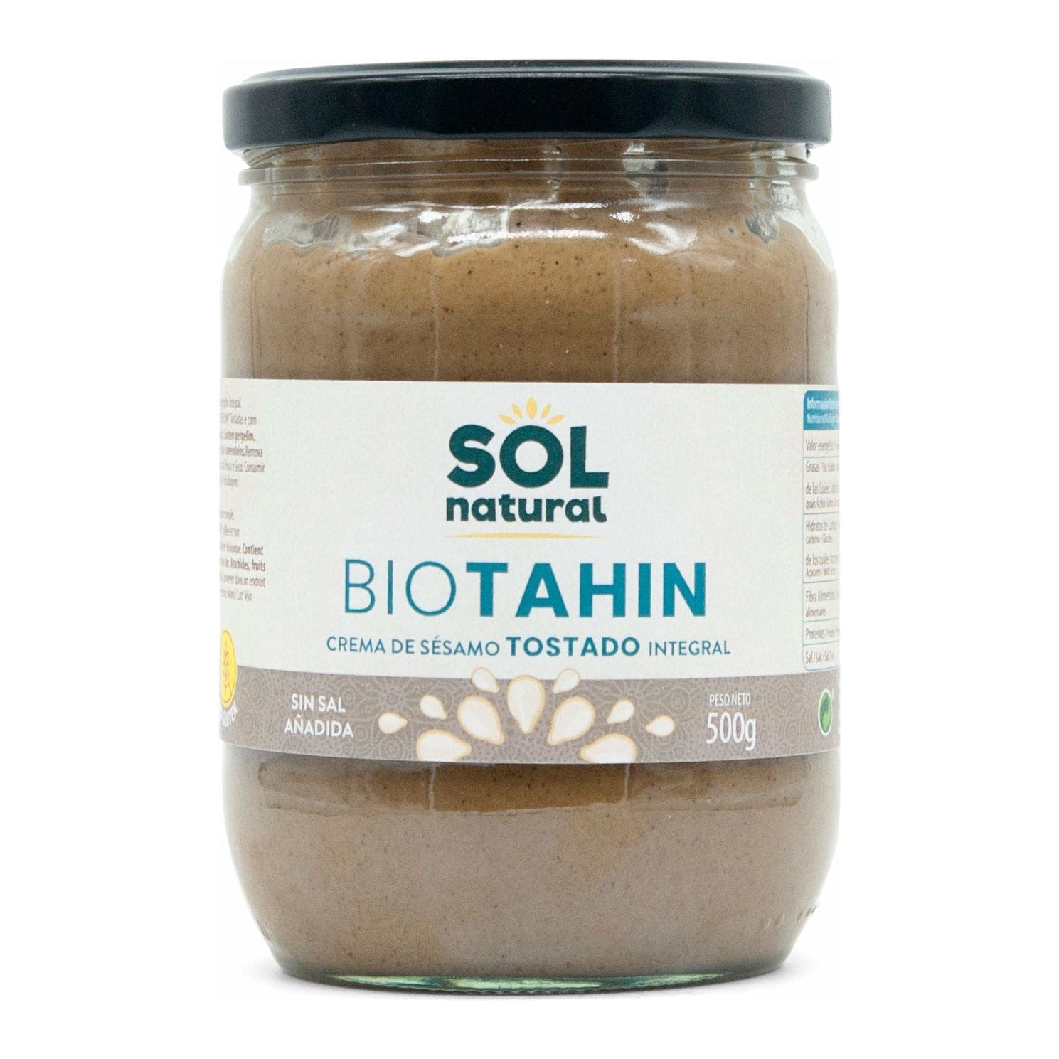 Tahin Tostado Grande Bio 500 gr | Sol Natural - Dietetica Ferrer