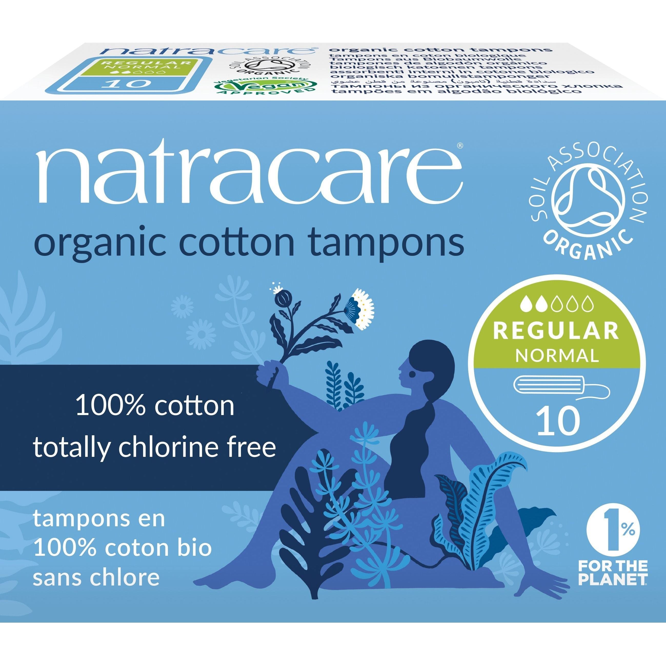 Tampon Regular sin Aplicador 10 Unidades | Natracare - Dietetica Ferrer