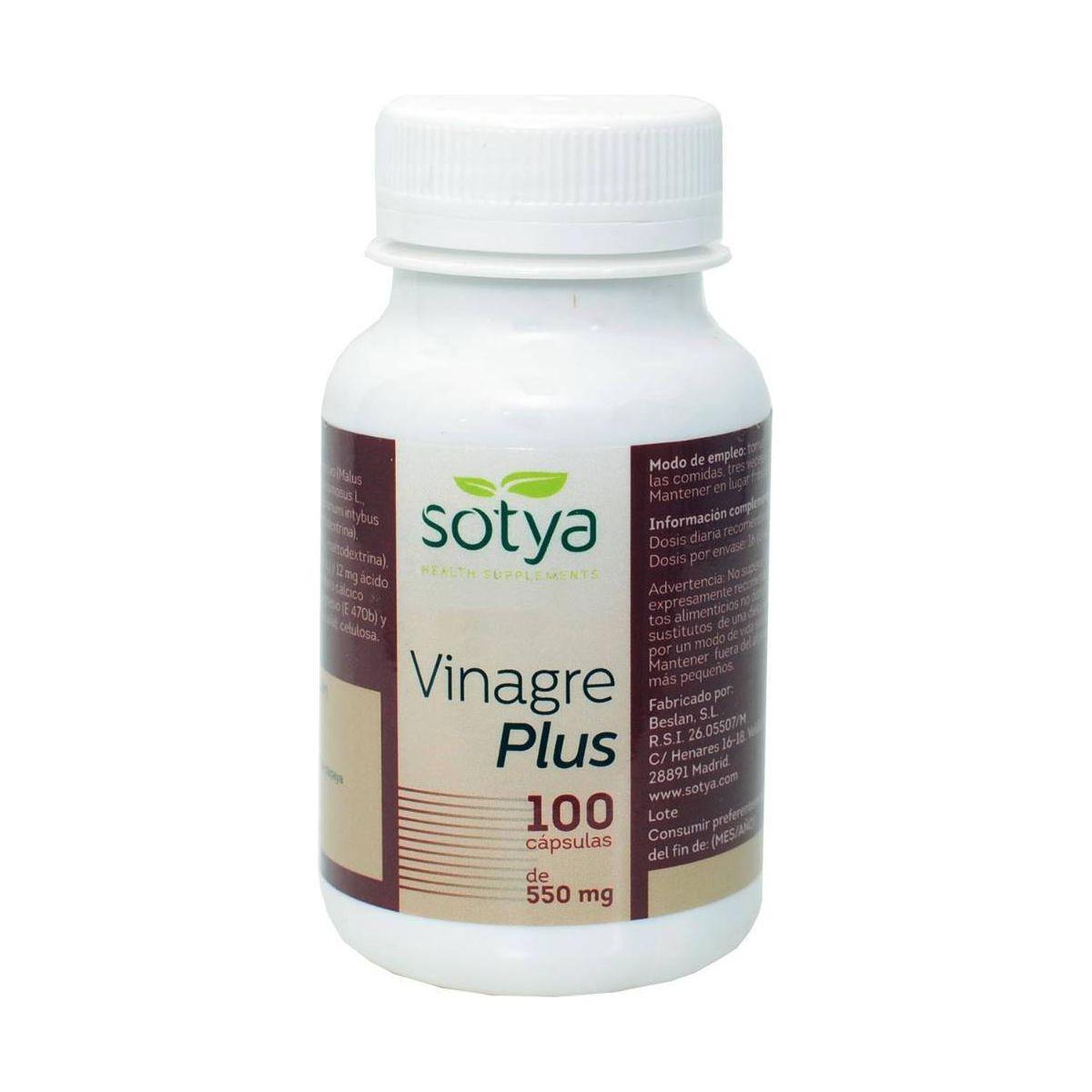 Vinagre Plus 100 Capsulas | Sotya - Dietetica Ferrer