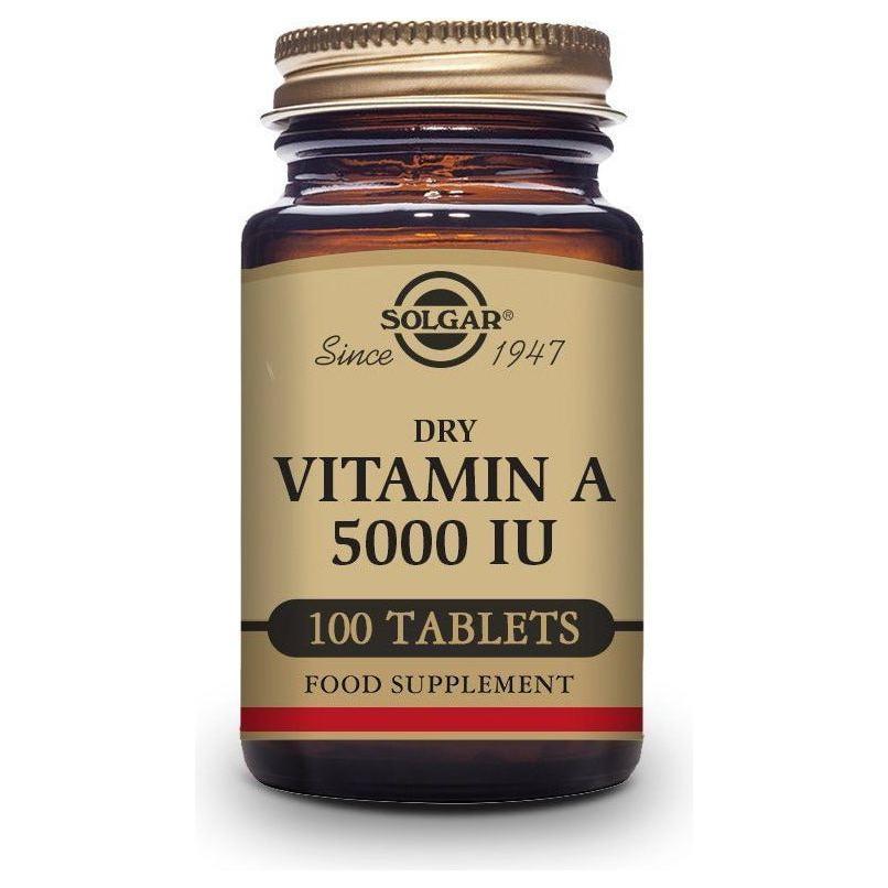 Vitamin A 5000 Ui 100 Comprimidos | Solgar - Dietetica Ferrer