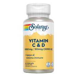 Vitamin C + D 60 Capsulas | Solaray - Dietetica Ferrer