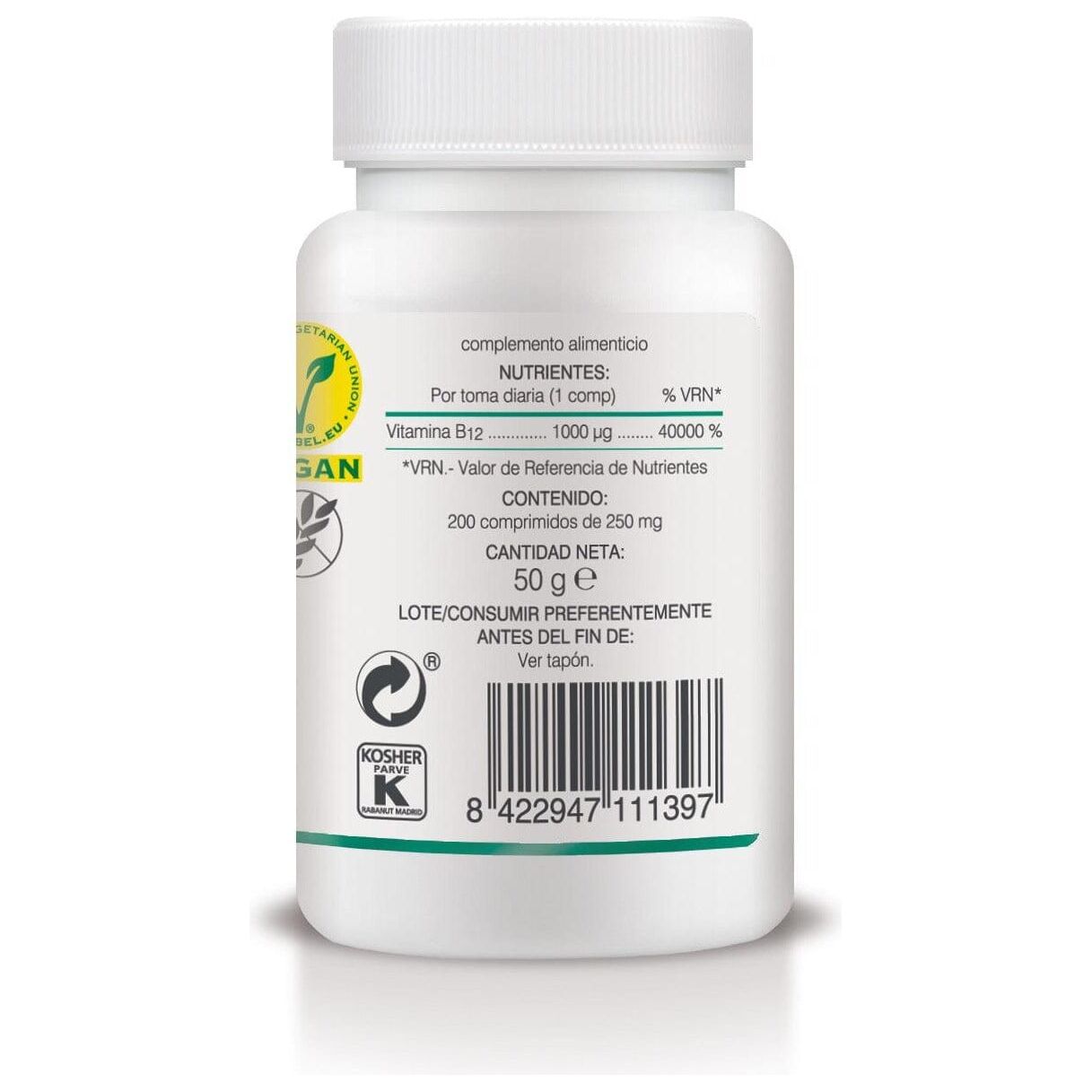 Vitamina B12 200 comprimidos | Soria Natural - Dietetica Ferrer