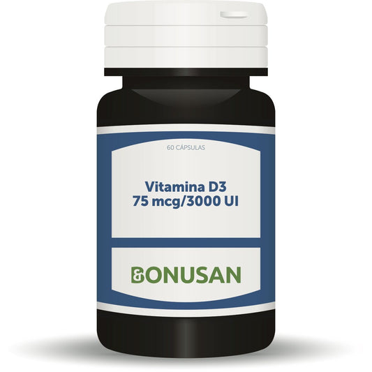 Vitamina D3 75 mcg 3000 UI 60 Capsulas | Bonusan - Dietetica Ferrer