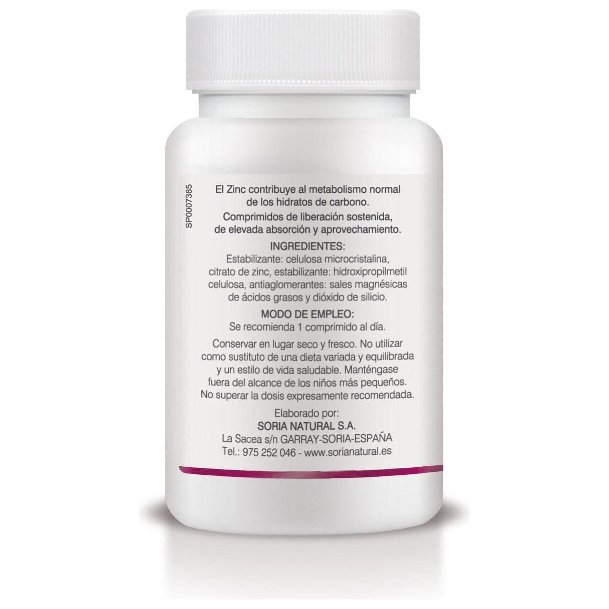 Zinc 200 comprimidos | Soria Natural - Dietetica Ferrer